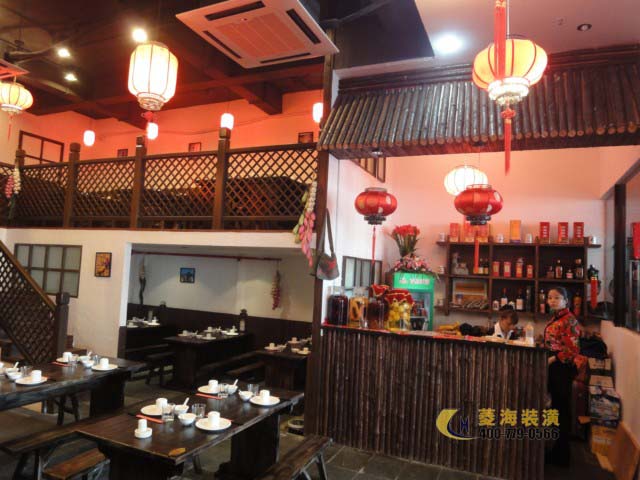 東北菜飯店裝修收銀臺