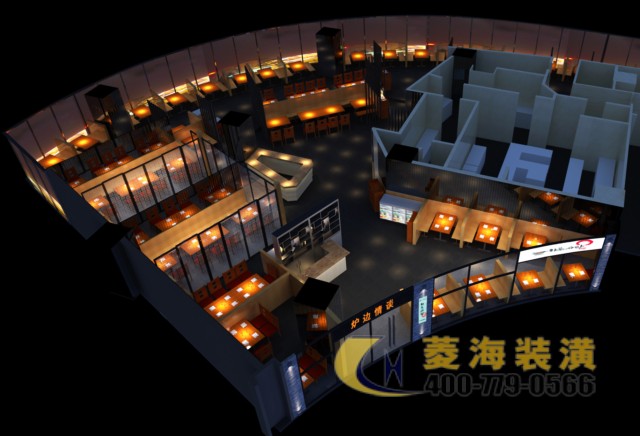 韓國料理店裝修設計效果圖