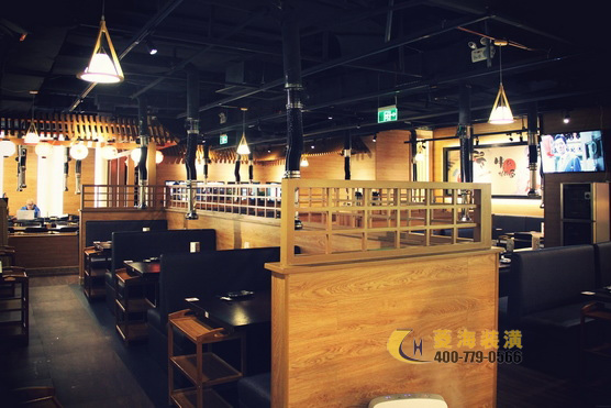 日本料理店隔斷設計