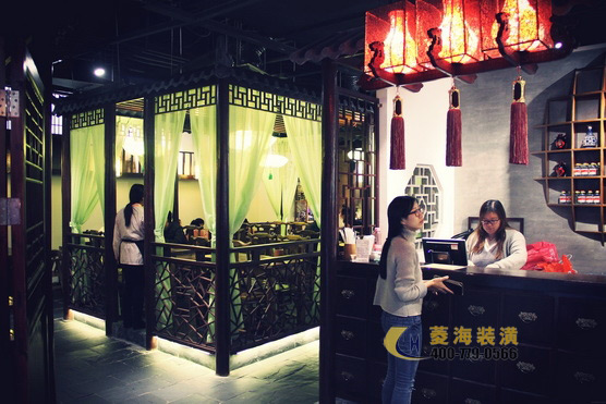 串串香店吧臺設計裝修