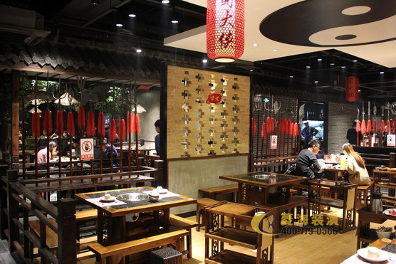 火鍋店隔斷設計裝修