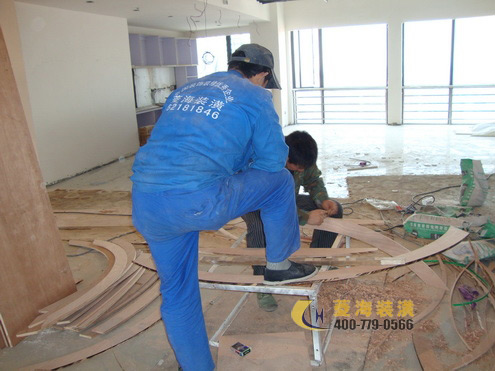 辦公室裝修施工現場