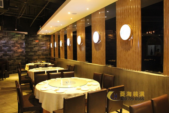 海鮮飯店墻面設計裝修