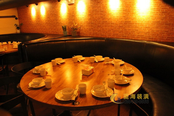 快餐廳圓桌設計裝修