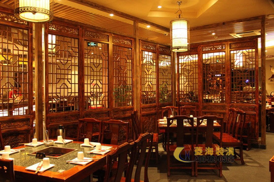 火鍋店隔斷設計裝修