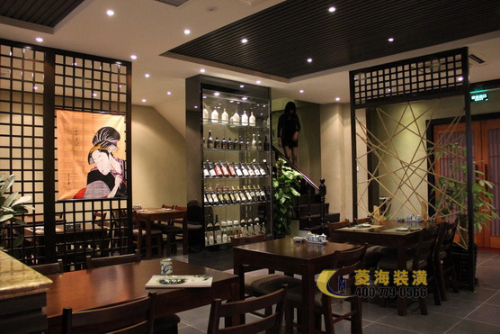 日式料理店隔斷設計