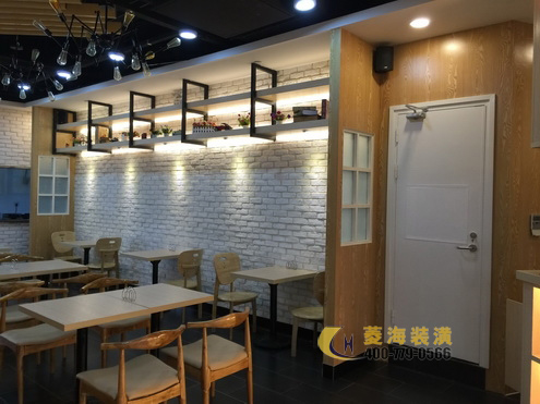 快餐廳墻面裝飾設計