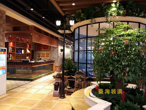 本幫菜飯店吧臺設計裝修