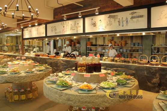 農家菜餐廳明檔設計